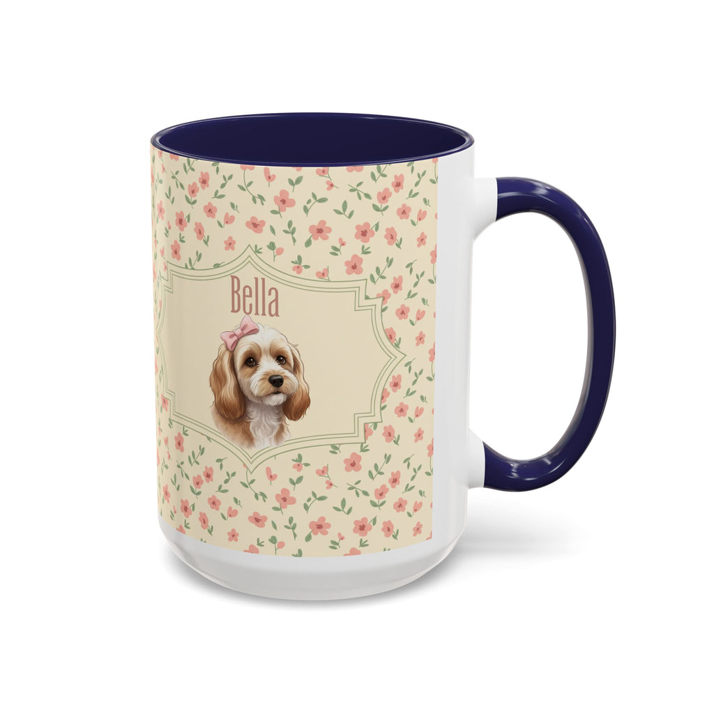 Personalized Pet Portrait Mug — Custom Pet Photo & Name Coffee Mug, Elegant Custom Pet Design (11oz/15oz)