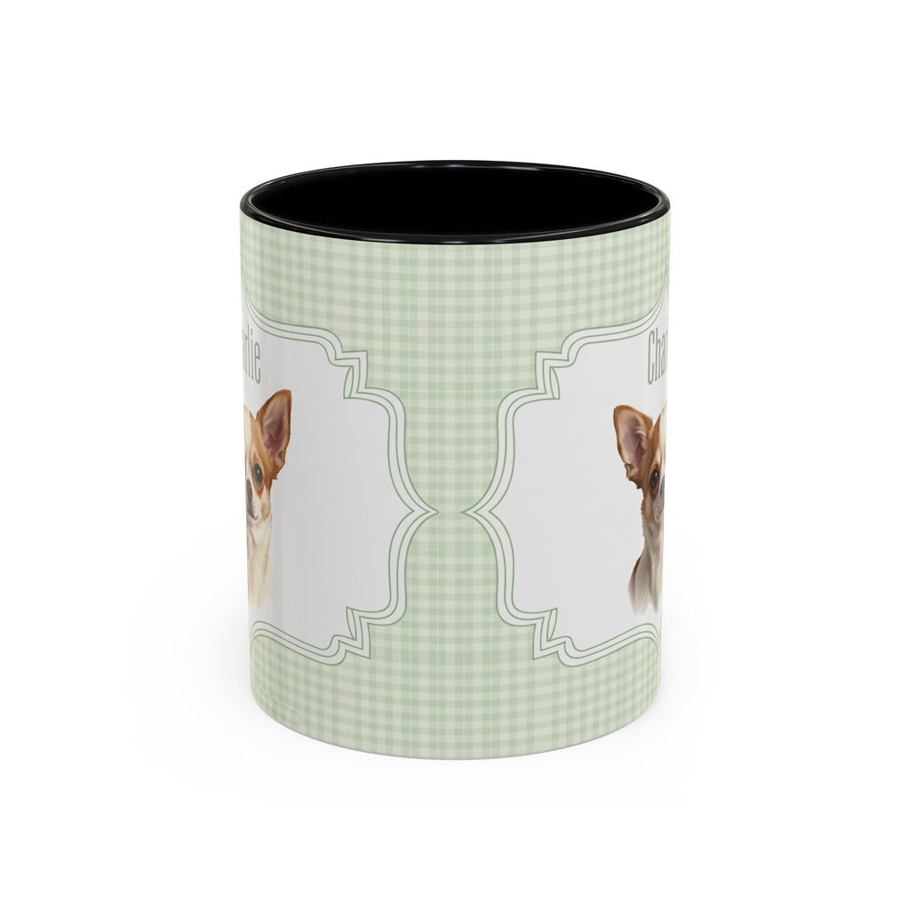 Personalized Pet Portrait Mug — Custom Pet Photo & Name Coffee Mug, Vintage Striped Oval Frame Design (11oz/15oz)