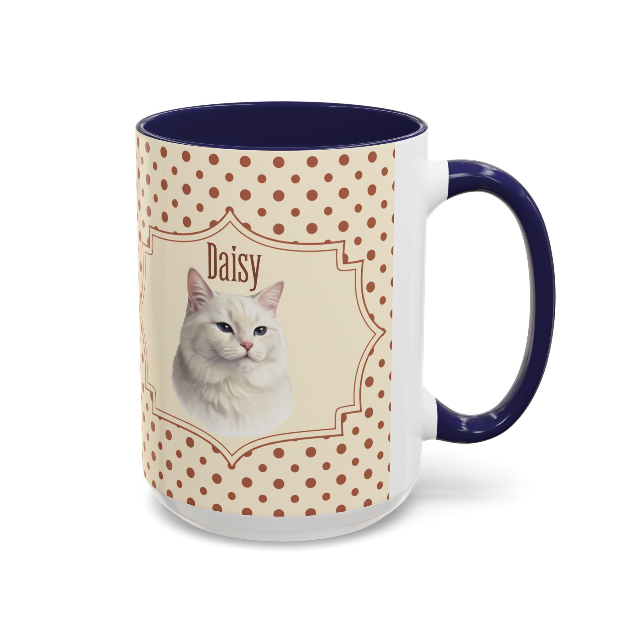 Personalized Pet Portrait Mug — Custom Pet Photo & Name Coffee Mug, Classic Vintage Design (11oz/15oz)