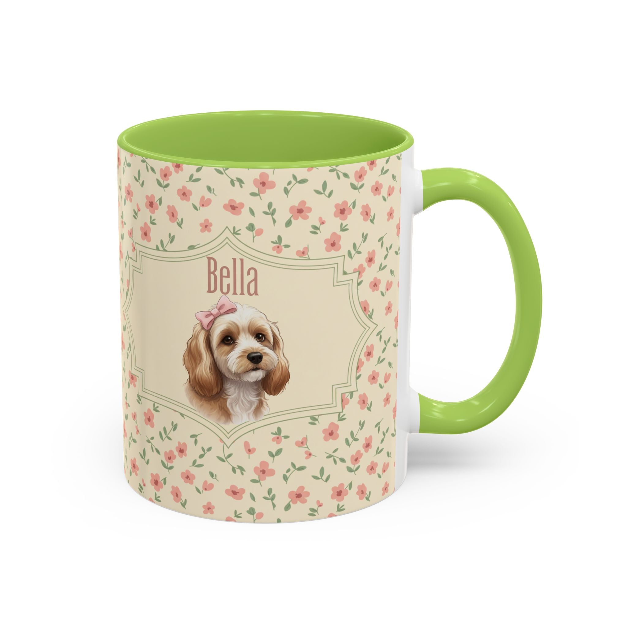 Personalized Pet Portrait Mug — Custom Pet Photo & Name Coffee Mug, Elegant Custom Pet Design (11oz/15oz)