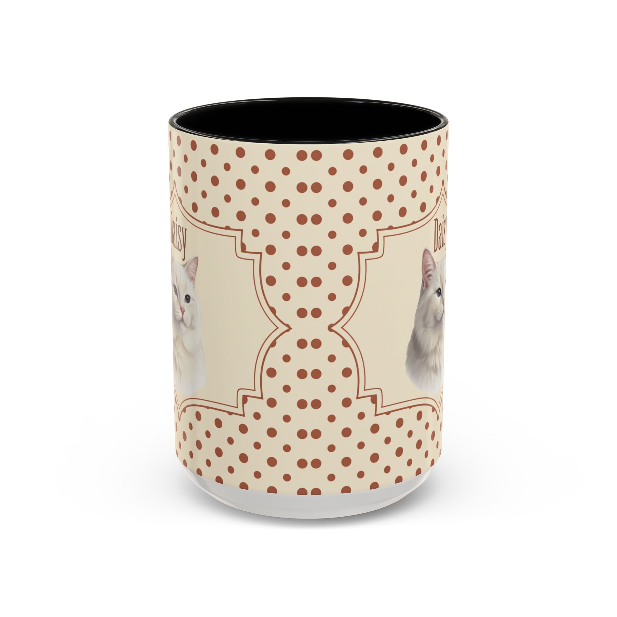 Personalized Pet Portrait Mug — Custom Pet Photo & Name Coffee Mug, Classic Vintage Design (11oz/15oz)