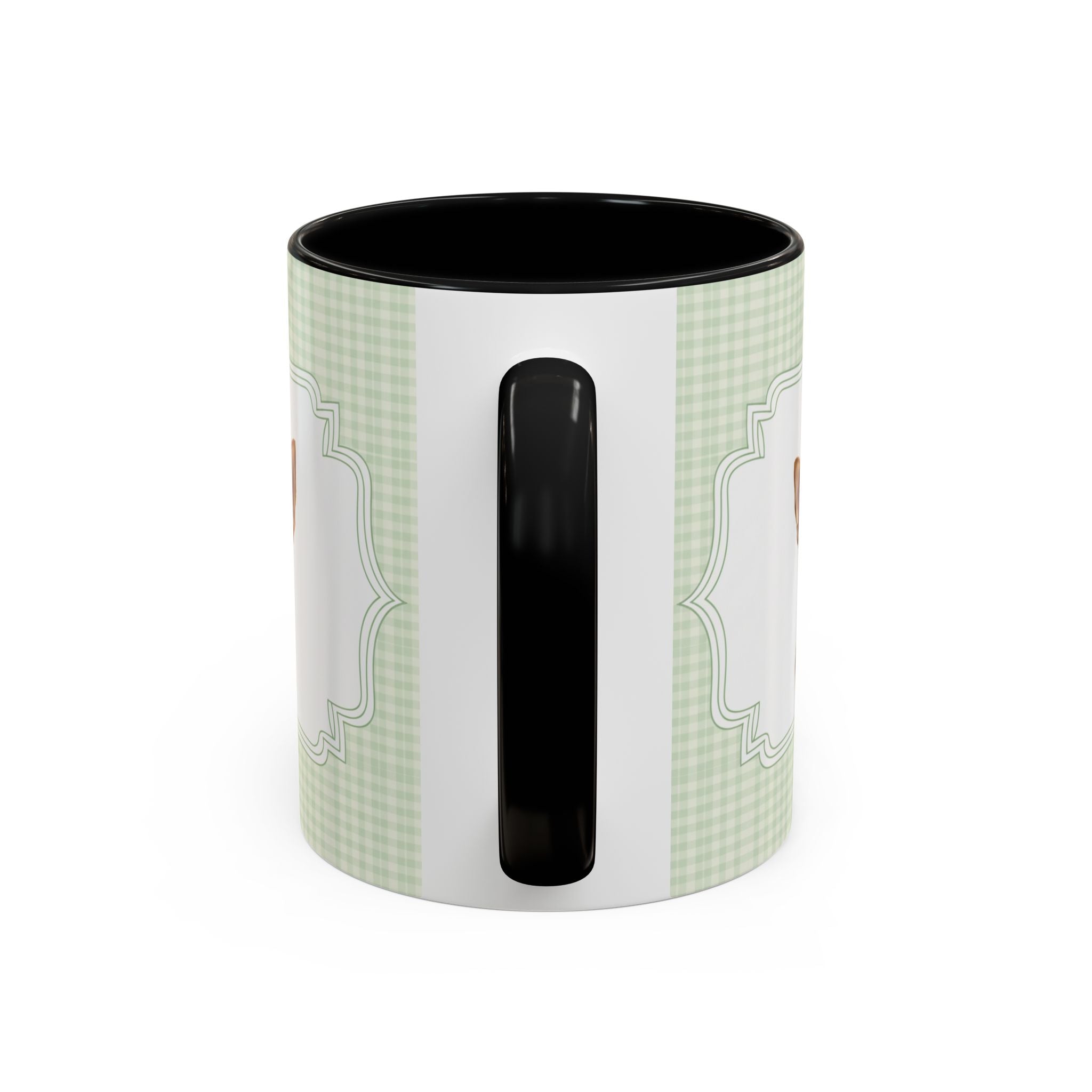 Personalized Pet Portrait Mug — Custom Pet Photo & Name Coffee Mug, Vintage Striped Oval Frame Design (11oz/15oz)