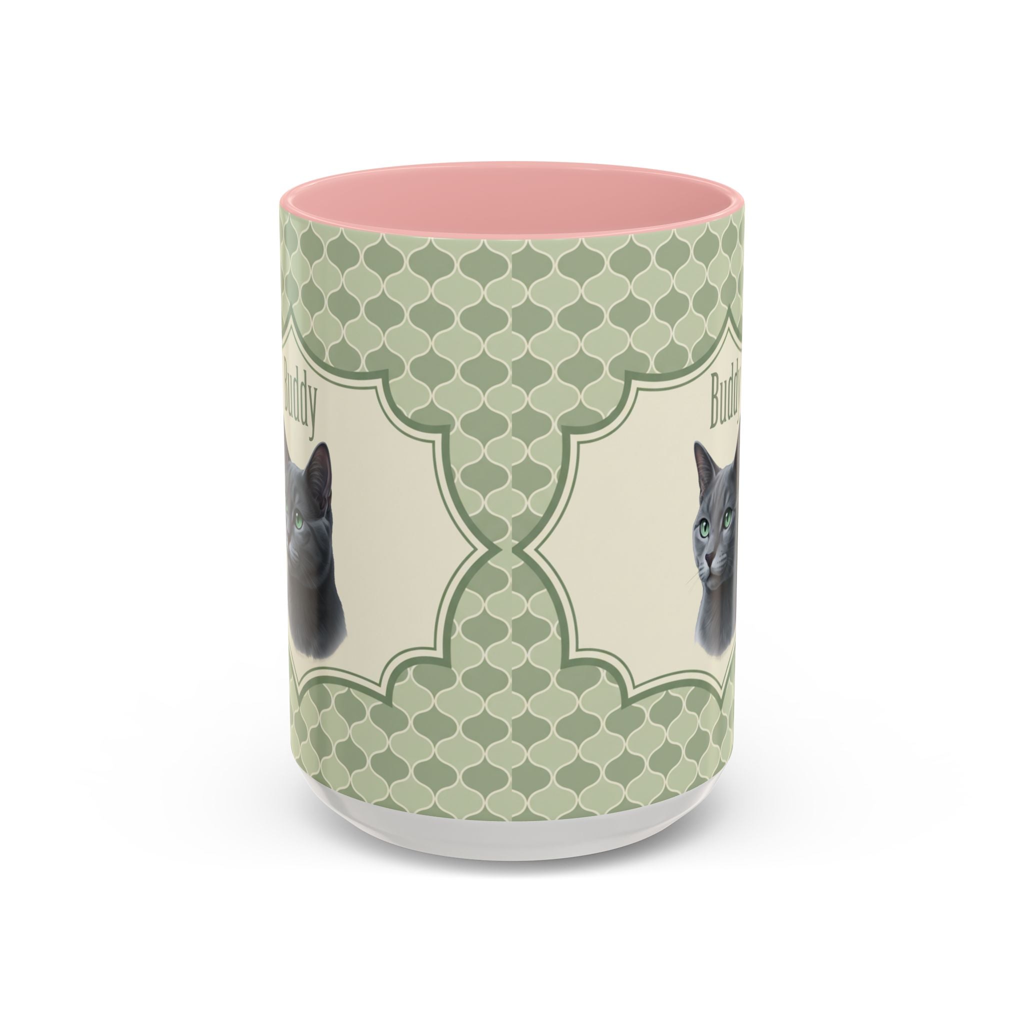Personalized Pet Portrait Mug — Custom Pet Photo & Name Coffee Mug, Unique Artistic Design (11oz/15oz)