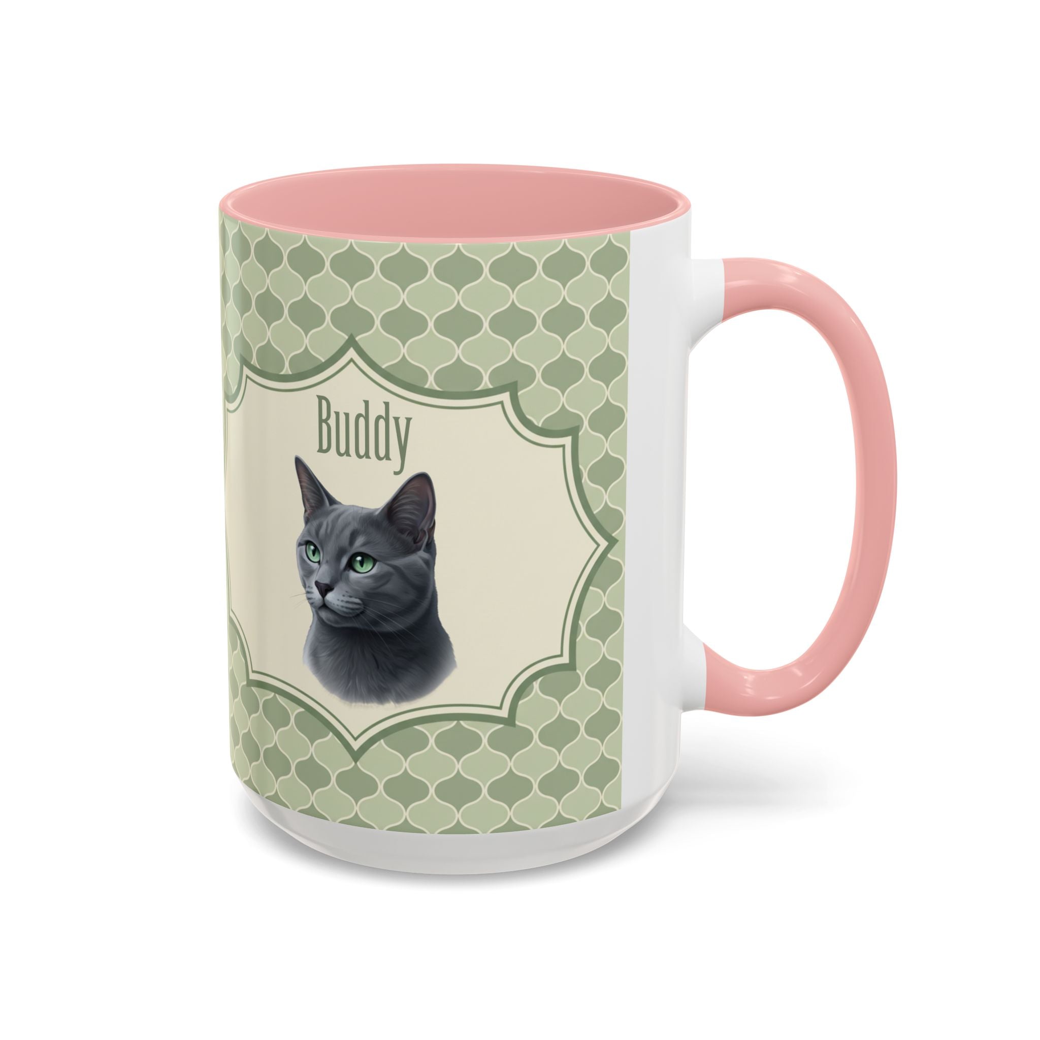 Personalized Pet Portrait Mug — Custom Pet Photo & Name Coffee Mug, Unique Artistic Design (11oz/15oz)