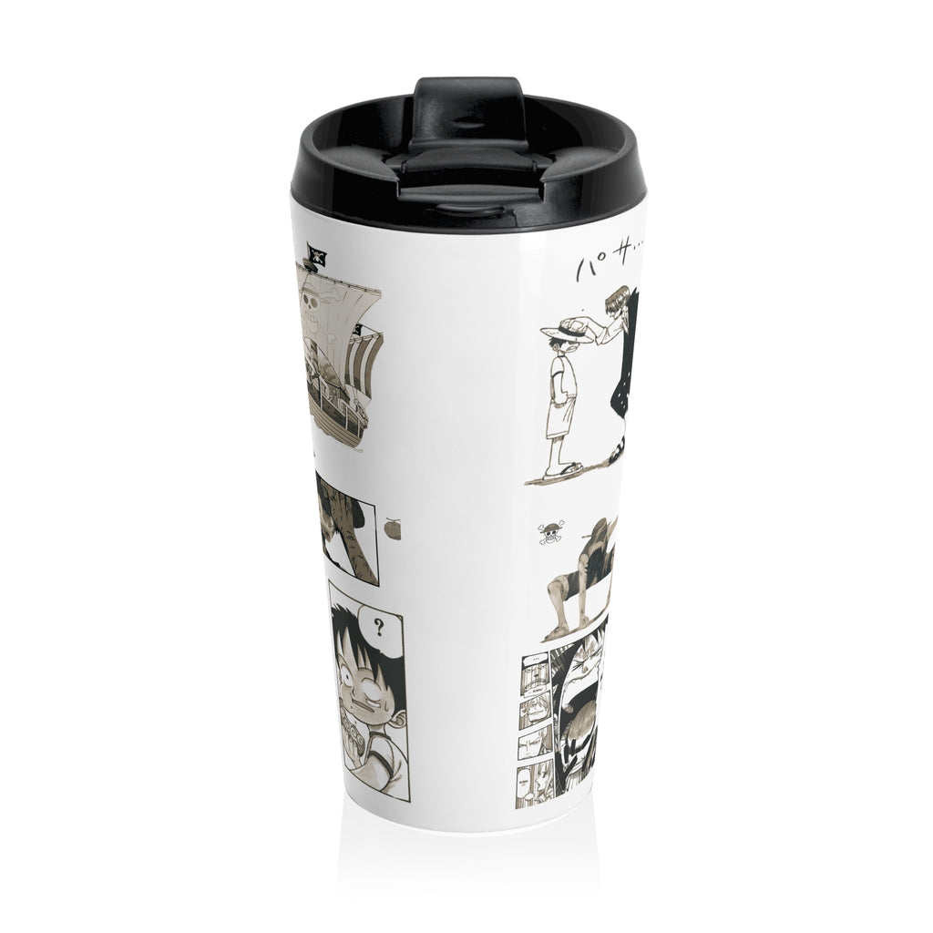 Luffy Inspired Anime Stainless Steel Travel Mug – 15oz Insulated Manga Tumbler for Gym, Office & Coffee