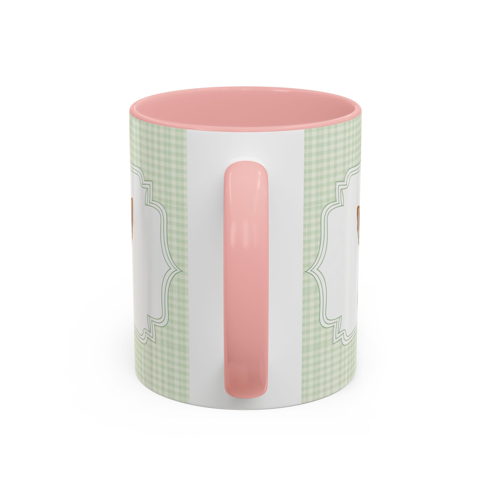 Personalized Pet Portrait Mug — Custom Pet Photo & Name Coffee Mug, Vintage Striped Oval Frame Design (11oz/15oz)