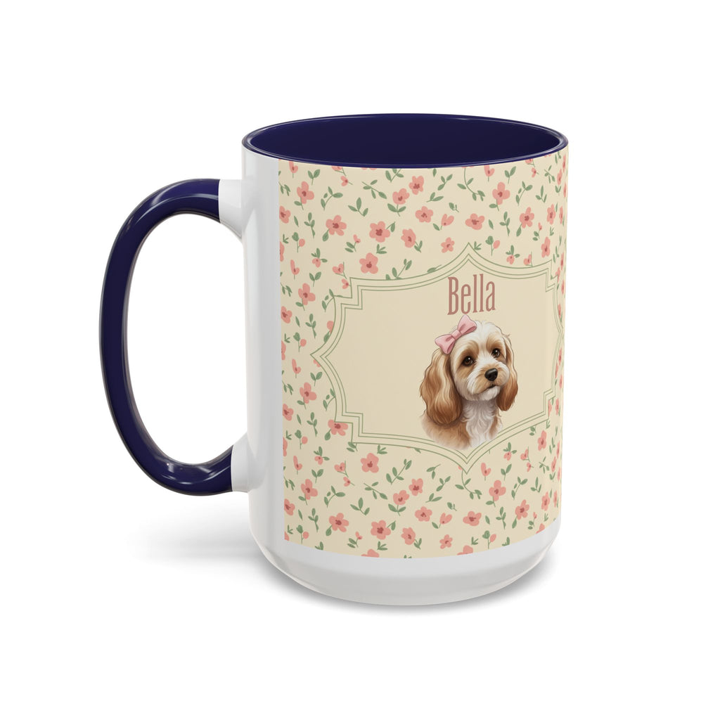 Personalized Pet Portrait Mug — Custom Pet Photo & Name Coffee Mug, Elegant Custom Pet Design (11oz/15oz)
