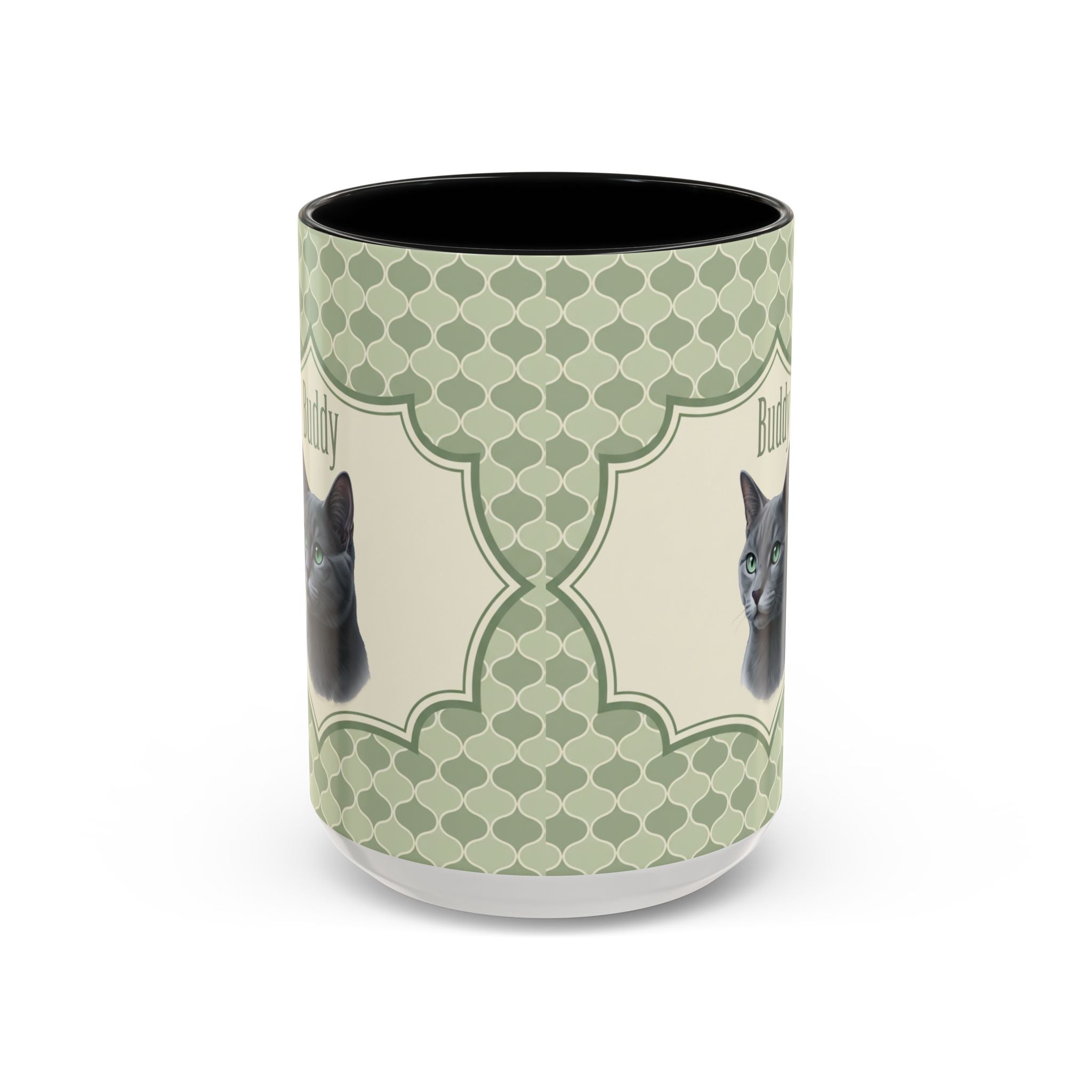 Personalized Pet Portrait Mug — Custom Pet Photo & Name Coffee Mug, Unique Artistic Design (11oz/15oz)
