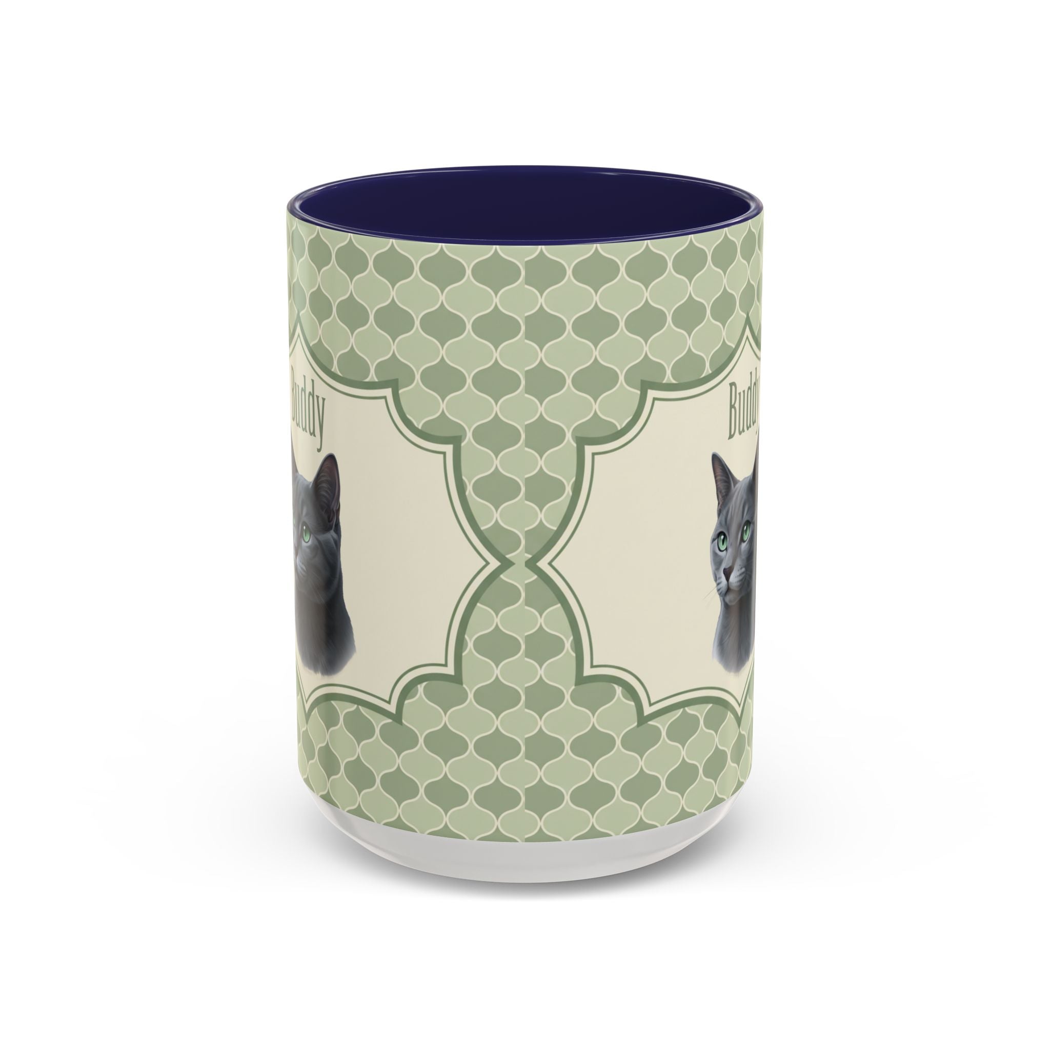Personalized Pet Portrait Mug — Custom Pet Photo & Name Coffee Mug, Unique Artistic Design (11oz/15oz)