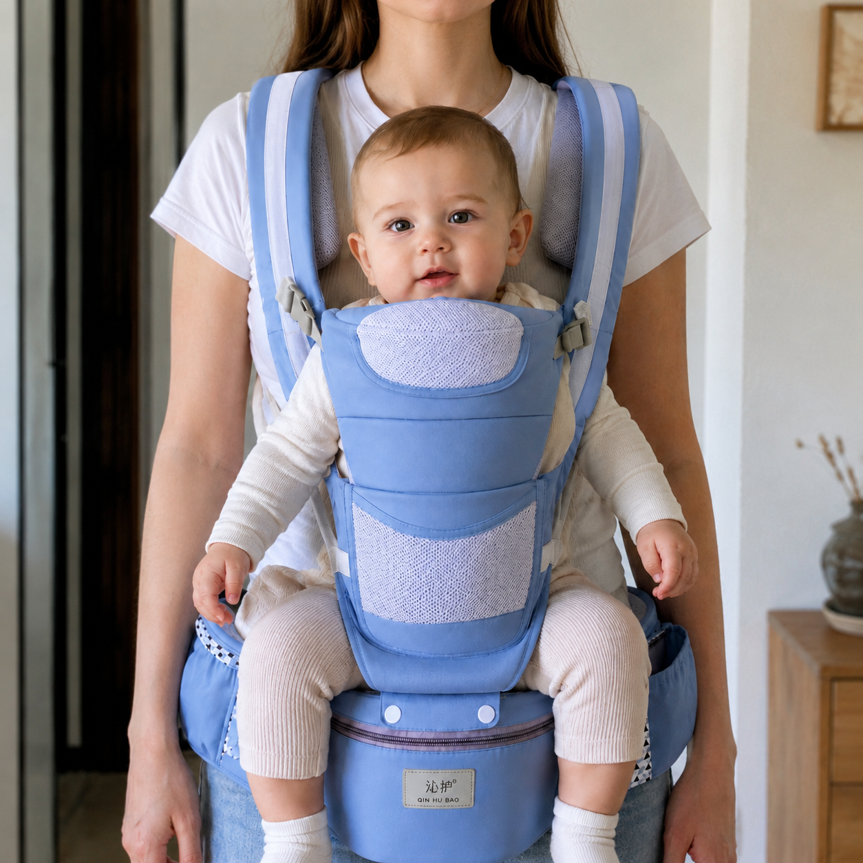 Cangurera Ergonómica 12 Posiciones | Manos Libres para Mamá