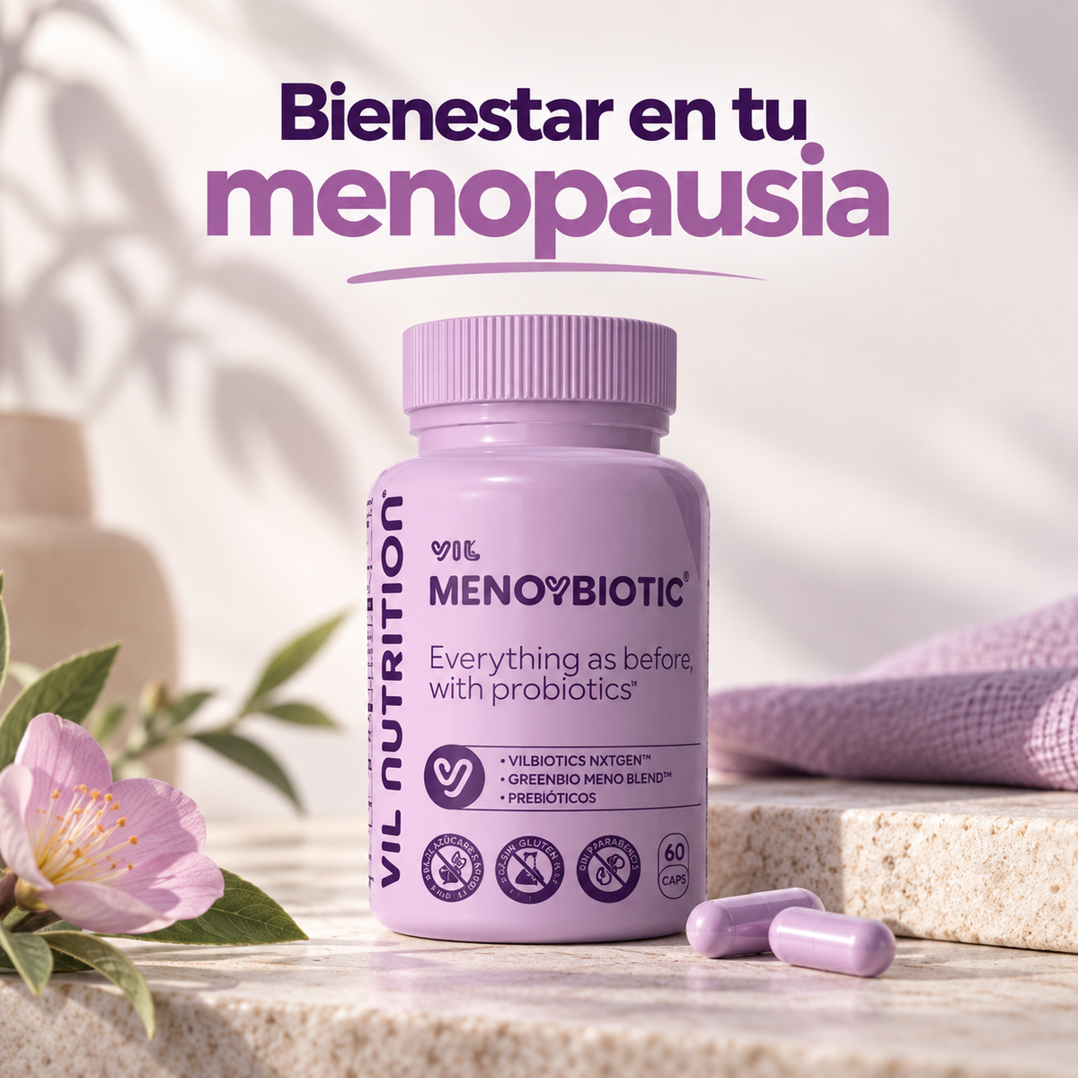 MenoYBiotic | Cápsulas Naturales para el Bienestar en la Menopausia
