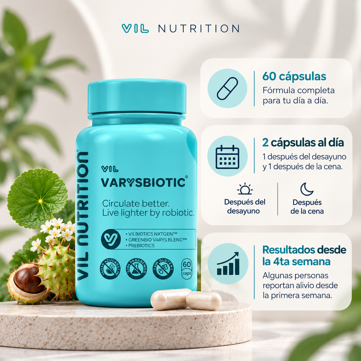 VarYs Biotic | Reduce la Visibilidad de tus Várices + Guía de Batidos GRATIS