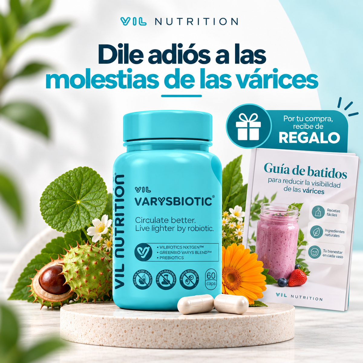 VarYs Biotic | Reduce la Visibilidad de tus Várices + Guía de Batidos GRATIS