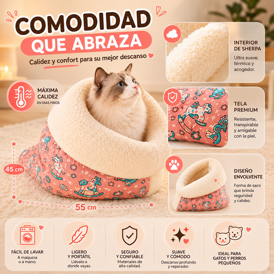 Saco de Dormir Térmico para Mascotas | Su Refugio Contra el Frío