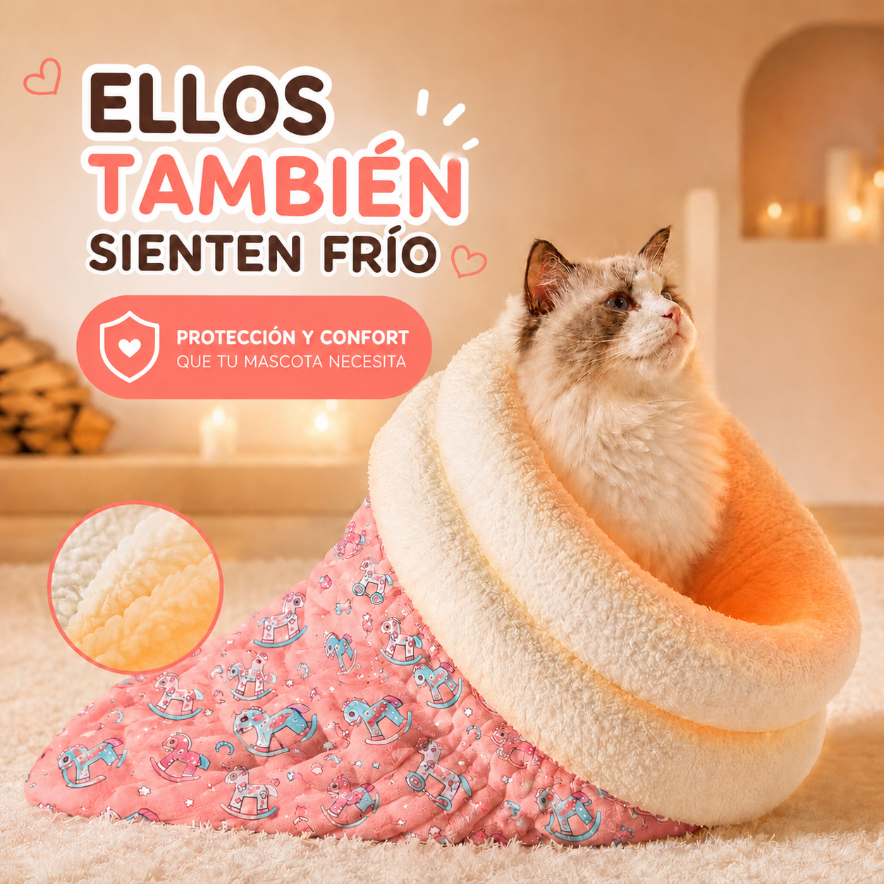 Saco de Dormir Térmico para Mascotas | Su Refugio Contra el Frío