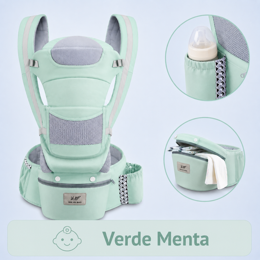 Cangurera Ergonómica 12 Posiciones | Manos Libres para Mamá